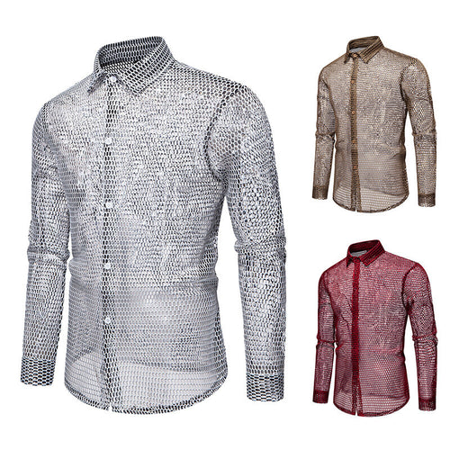 Herren Mesh-Hemd aus hochwertigem Material mit innovativem Design R&B