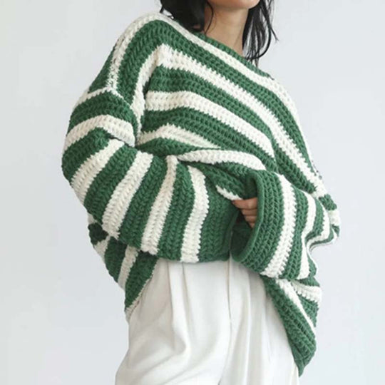 R&B | Gestreifter Strickpullover Mit Sanften Farben