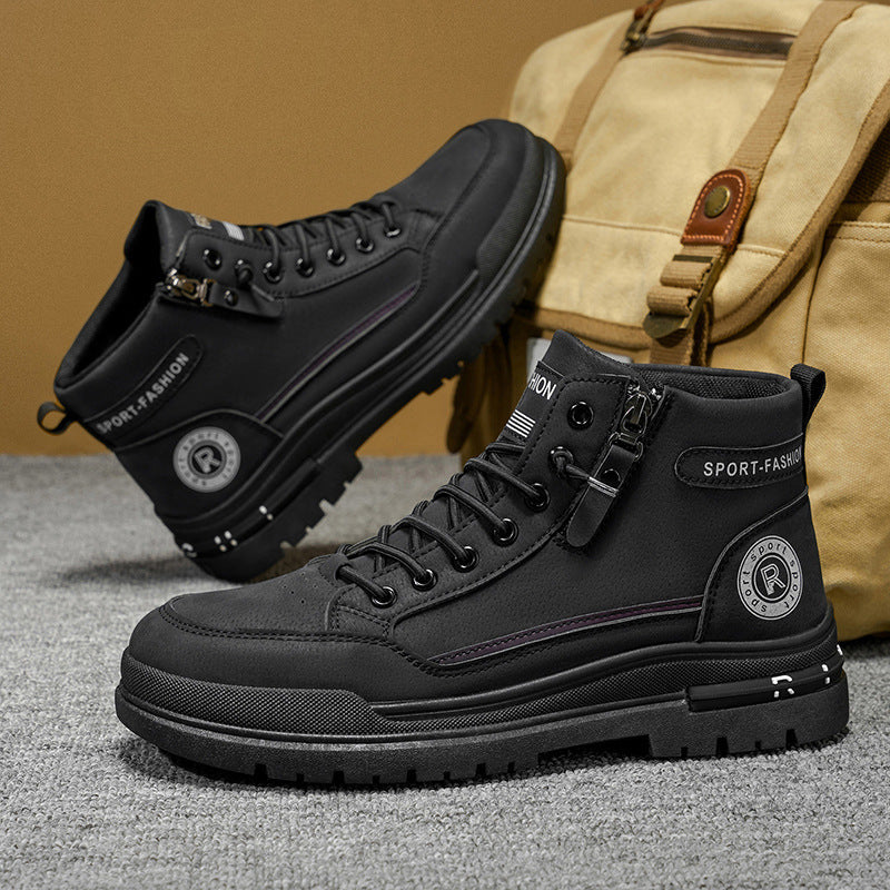 Damen Modische High-Top Sneakers mit praktischem Reißverschluss R&B