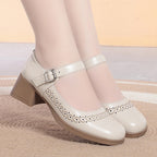 Damen Ballerinas mit verstellbarem Riemen und dekorativem Schnitt