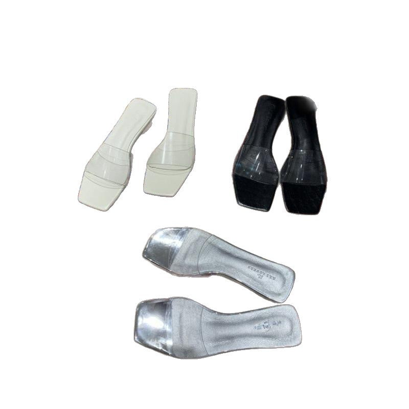 Damen stilvolle transparente Slippers R&B