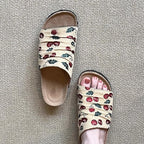 Damen modische Clogs mit floralem Design und rutschfester Sohle R&B