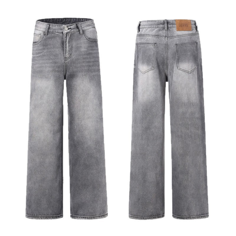 Damen Weite Jeanshose im lässigen Vintage-Stil mit hohem Bund R&B