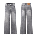 Damen Weite Jeanshose im lässigen Vintage-Stil mit hohem Bund R&B