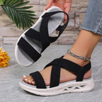 DamenSportliche Sandalen mit verstellbaren Riemen R&B