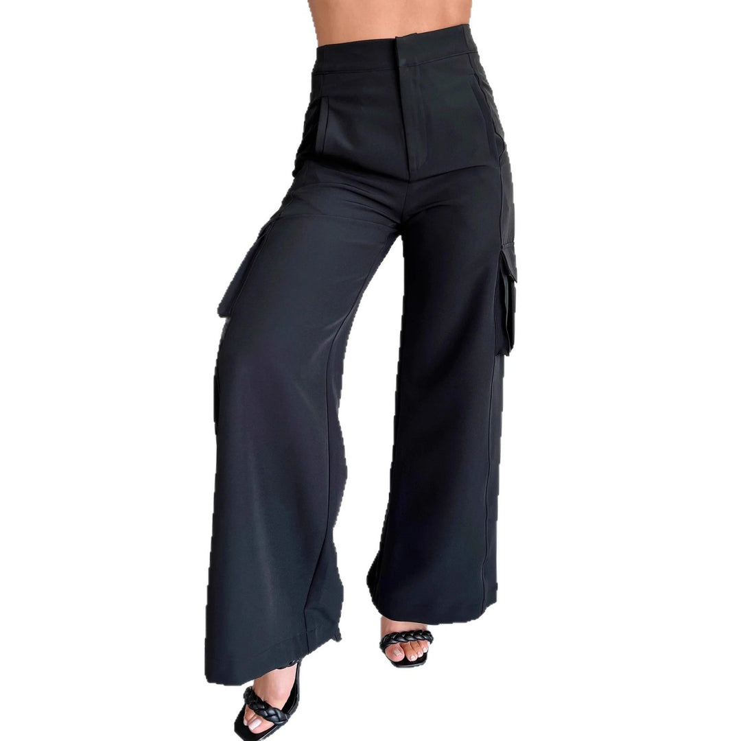 Damen Elegante High-Waist Cargohose mit lässigen Seitentaschen R&B
