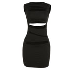 Damen figurbetontes Cut-Out Kleid R&B