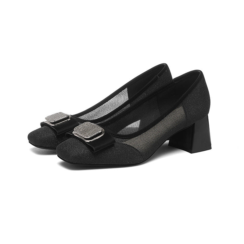 Damen elegante Ballerinas mit modischem Schmuckdetail R&B
