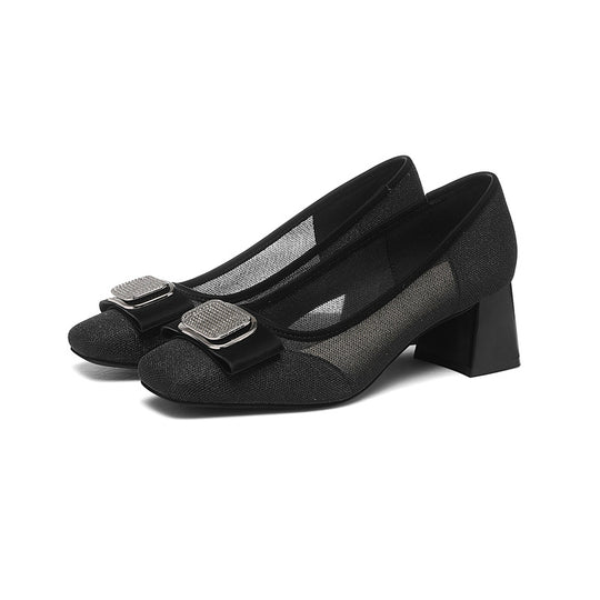 Damen elegante Ballerinas mit modischem Schmuckdetail R&B