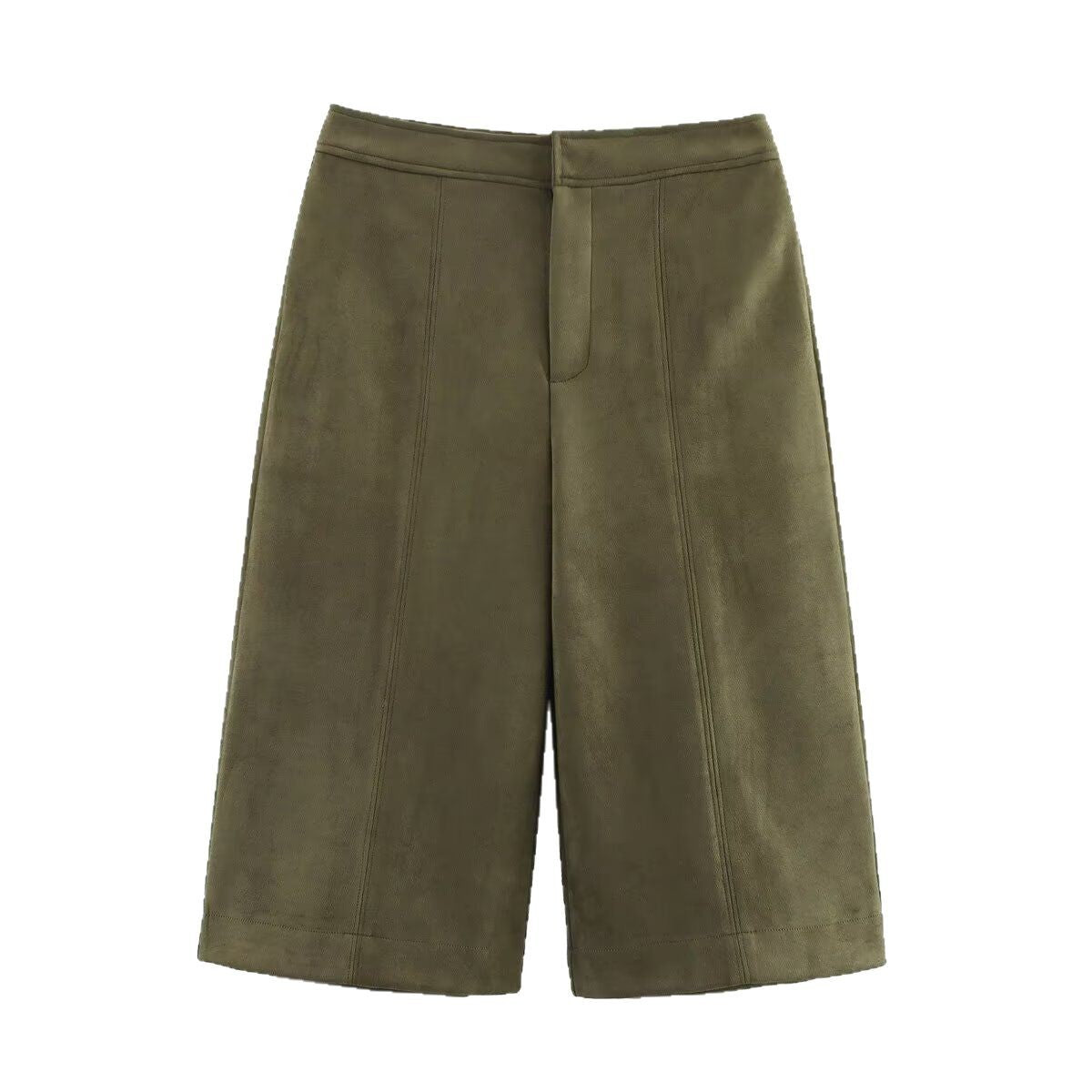 Damen weite Culotte mit eleganter Veloursstruktur und praktischen Taschen R&B
