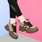 Damen Trendige High-Top Sneakers mit ergonomischer Form und gepolsterter Sohle R&B