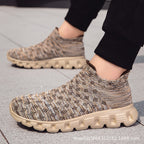 Damen Sportliche Stricksneaker mit rutschfester Sohle und elastischem Schaft