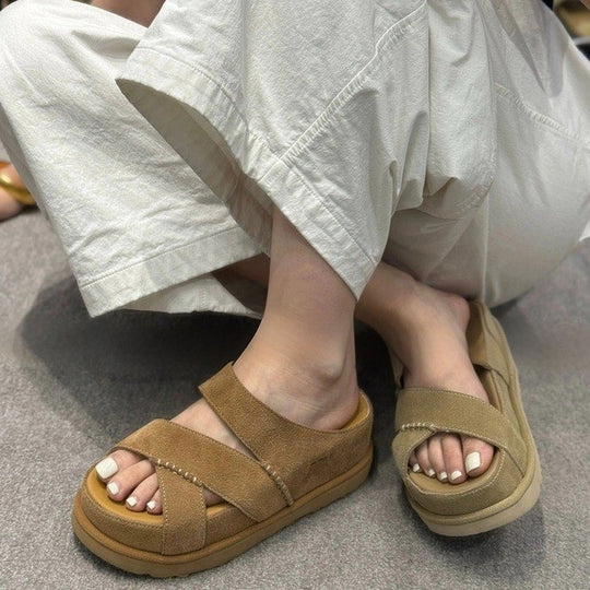Damen Komfortable und stilvolle Sandalen mit geflochtenem Riemen R&B