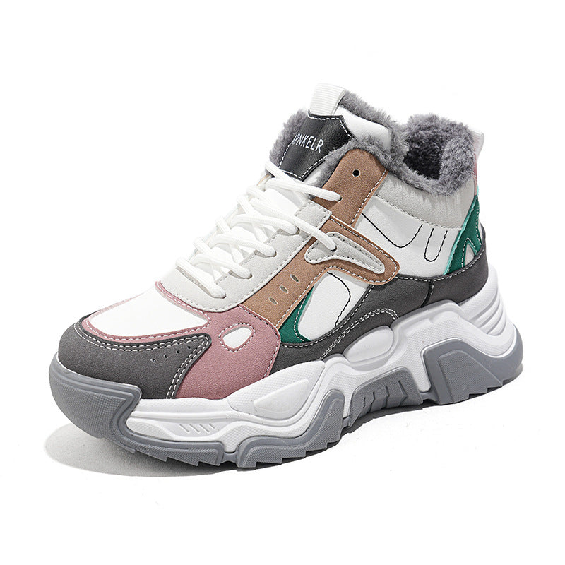 Damen modische High-Top Sneakers mit weichem Innenfutter und rutschfester Sohle R&B