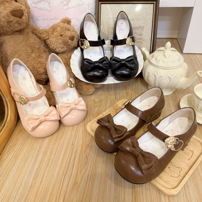Damen elegante Mary Jane Ballerinas mit Schleifenverzierung R&B