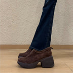 Damen modische Stiefeletten im angesagten Design mit erhöhter Laufsohle R&B