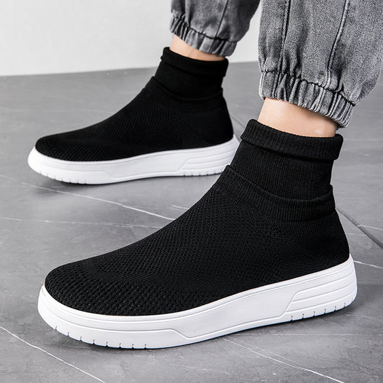 Damen Sportliche Stricksneaker mit elastischem Knöchelschutz und rutschfestem Profil R&B