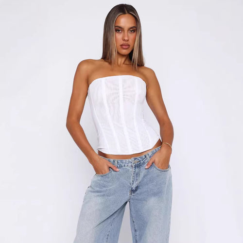 Damen Dessous-Kleid mit eleganten Fransen und transparentem Oberteil R&B