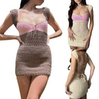 Damen Häkelkleid mit innovativem Muster R&B
