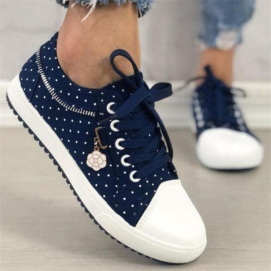 Damen nan lässige Sneaker mit Plateau-Sohle und seitlichem Reißverschluss R&B