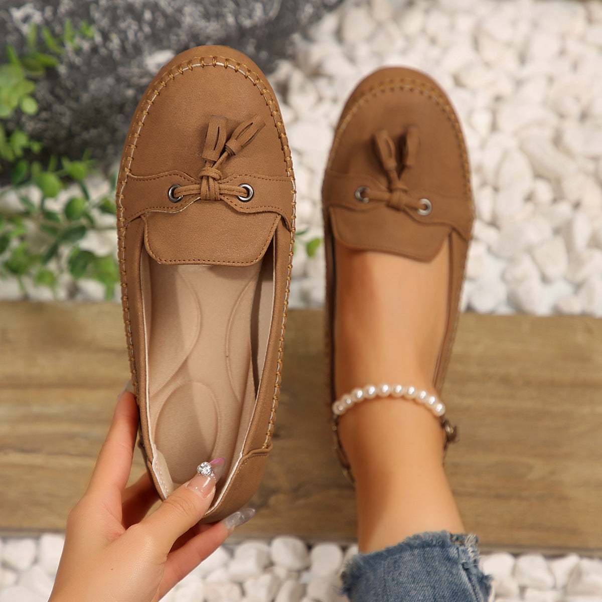 Damen Mokassins mit flexiblem und dämpfendem Fußbett R&B