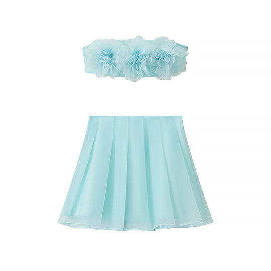 Damen verspieltes Puffärmel-Kleid mit A-Linien-Silhouette R&B