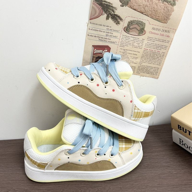Damen Sportliche Sneakers mit innovativem Plaid-Design R&B