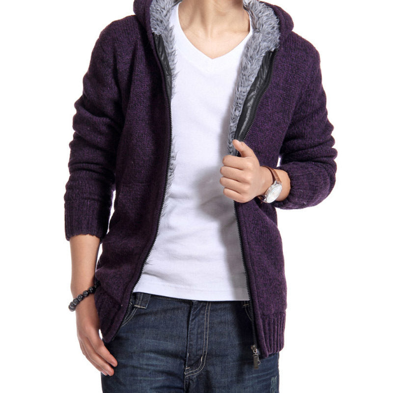 Herren kuschelige Strickjacke mit hochwertigem Innenfutter R&B