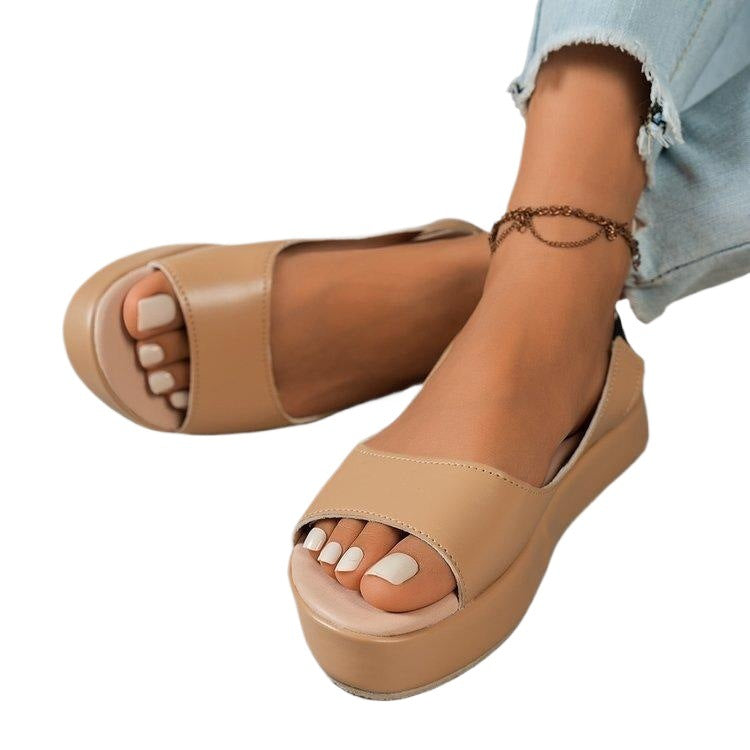 Damen Plateausandalen mit verstellbarem Riemen R&B