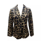 Damen stilvolle Blazerjacke mit modernem Leopardenmuster R&B
