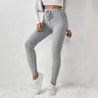 Damen Gefütterte Sweatpants mit Rippstruktur