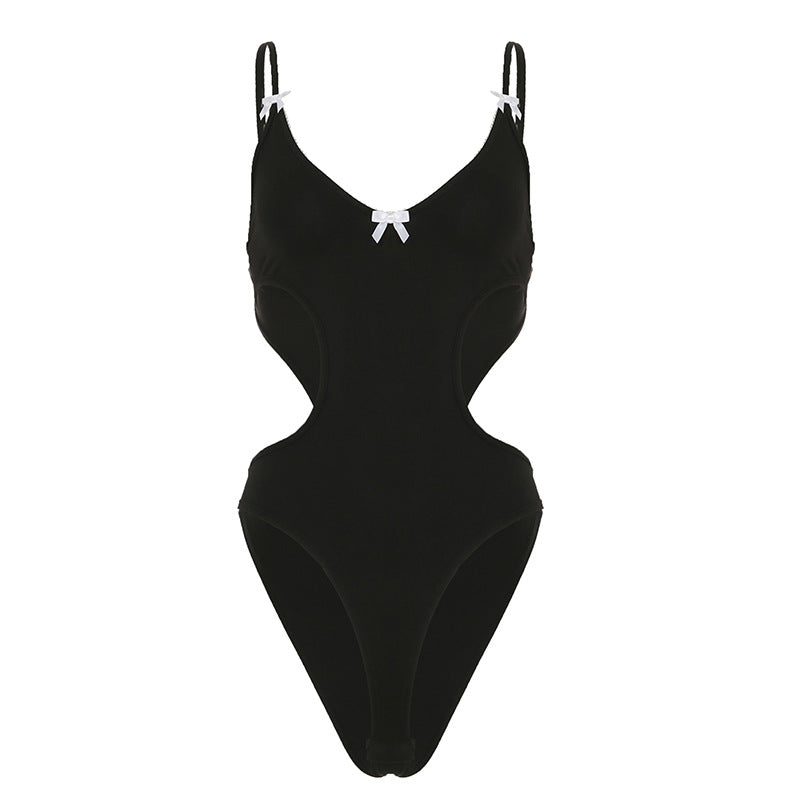 Damen Badeanzug mit raffinierten Cut-Outs und eleganter Schleifenverzierung R&B