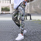 Herren Cargohose im angesagten Camouflage-Design mit elastischem Bund und praktischen Taschen R&B