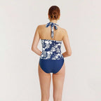 Damen Tankini mit floralem Design und hohem Schnitt R&B