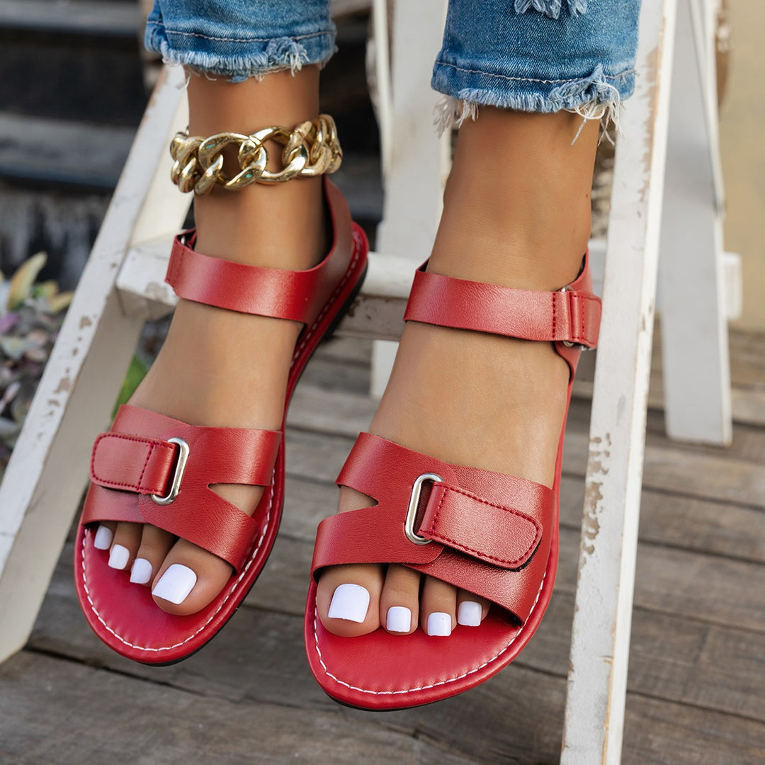 Damen Riemchen-Sandalen mit verstellbarem Schnallenverschluss R&B