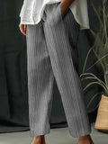 Damen Freizeithose mit gestreiftem Design und komfortablem Bund R&B