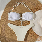 Damen Triangel-Bikini mit dekorativem Bindesystem