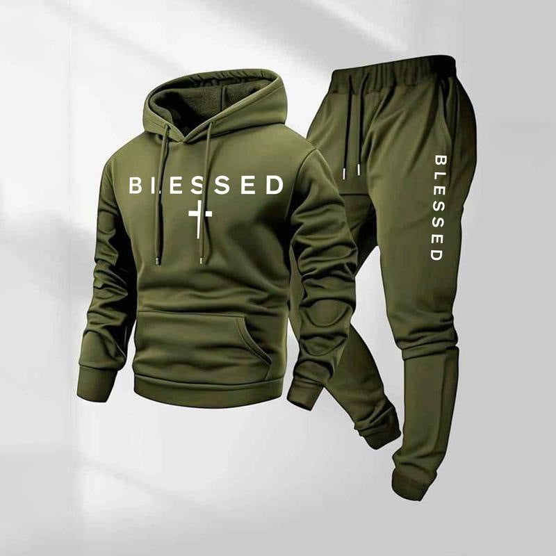 Damen Sweatshirt- und Jogginghose-Set mit modernem Schriftzug und praktischen Taschen
