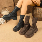 Damen modische Stiefeletten mit gefüttertem Design und robustem Profil R&B
