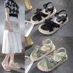 Damen Bequeme Sandalen mit dekorativem Knoten R&B