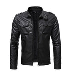 Herren Bikerjacke mit Schulterklappen
