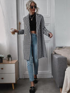 Damen Karierter Longblazer mit elegantem Schnitt R&B