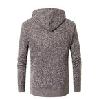 Herren moderne Strickjacke mit Kapuze und weichem Innenfutter R&B