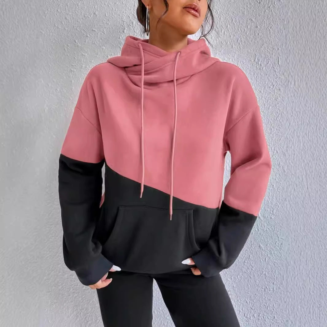 Damen Hoodie mit hochgeschlossenem Kragen R&B