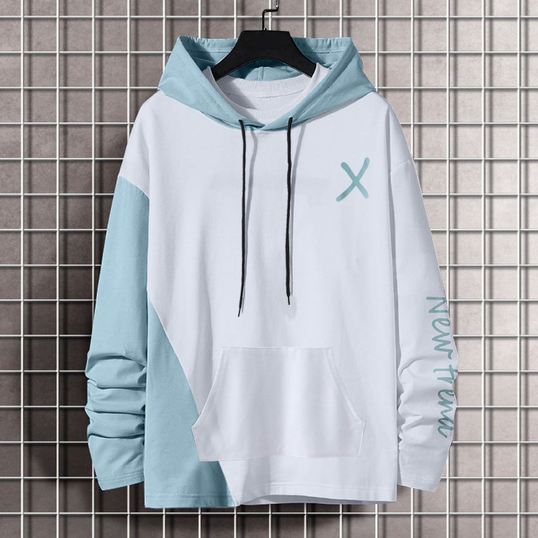 Damen Kapuzenpullover mit modernem Farbblockdesign und praktischer Kängurutasche R&B