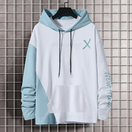 Damen Kapuzenpullover mit modernem Farbblockdesign und praktischer Kängurutasche R&B