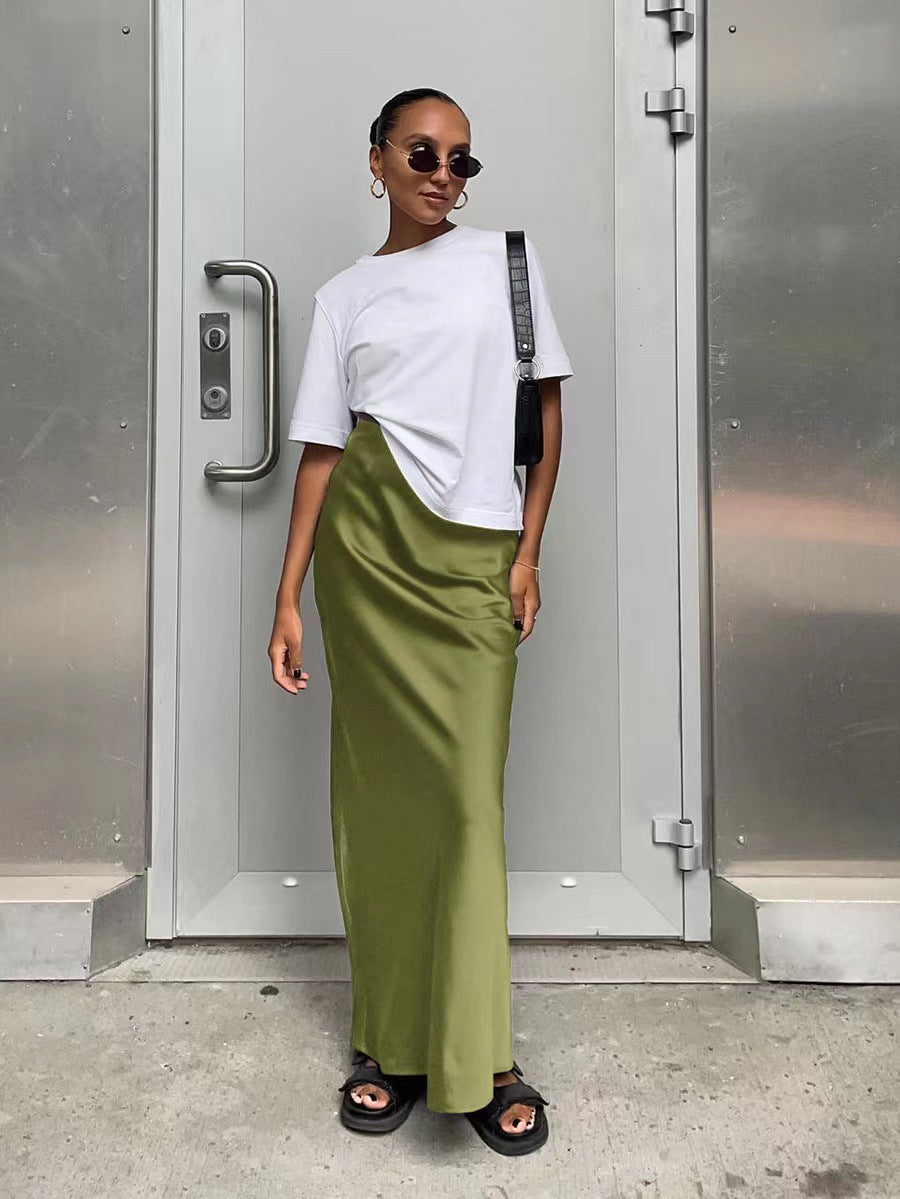 Damen elegantes Maxikleid mit asymmetrischem Schnitt und dekorativem Überwurf R&B