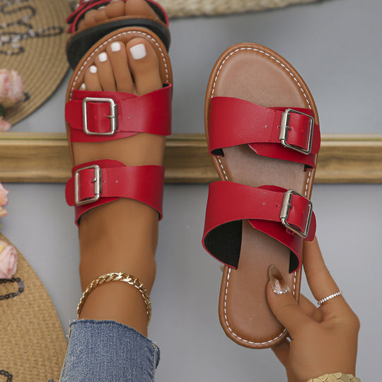 Damen Komfortable Clogs mit doppelt verstellbarem Riemendesign R&B