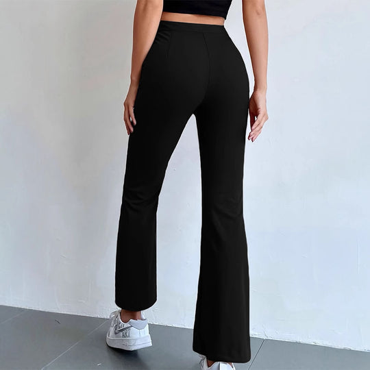 Damen elegante Business-Hose mit seitlichen Eingrifftaschen und schmalem Schnitt R&B