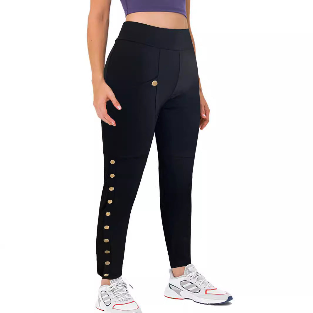 Damen Sportliche Freizeithose mit praktischen Cargo-Taschen und Knopfdetails R&B
